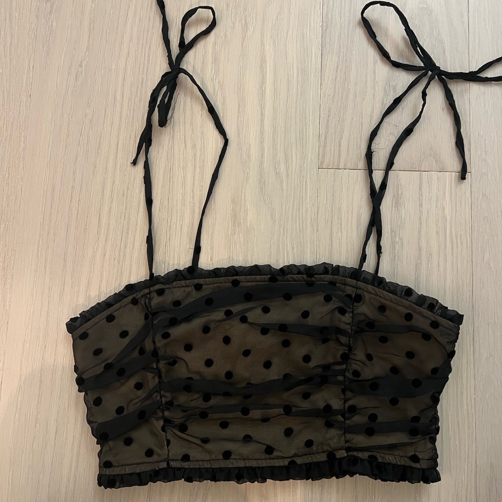 Polka dot crop top